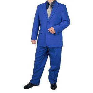 2pc. Men's Regular Fit Single Breasted Suit-Royal Blue